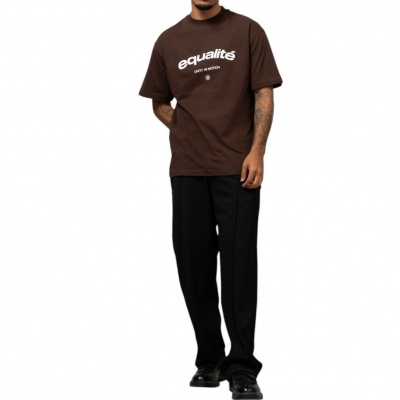 Foto van Equalite Heren T-shirt Bruin EQ.25.8.6.30/140 Celeste Boxy Tee