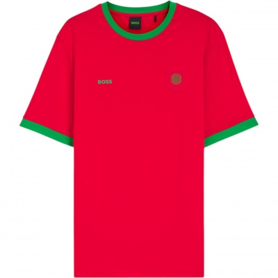 Foto van Boss Heren T-Shirt Rood 50562134/647 Ts Bb Bc Lux