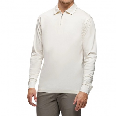 Tria d'Oro Heren Polo Wit LSP/OFFW Longsleeve Foto van Tria d'Oro Heren Polo Wit LSP/OFFW Longsleeve