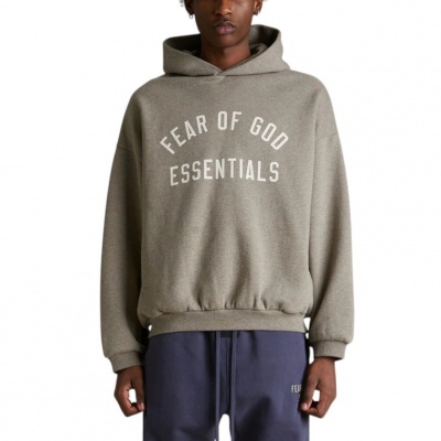Fear Of God Heren Trui Grijs FW25/GRE Fleece Hoodie Foto van Fear Of God Heren Trui Grijs FW25/GRE Fleece Hoodie