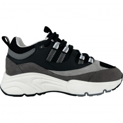 Foto van Cleens Heren Sneaker Wit Aero Runner Zwart Anyx