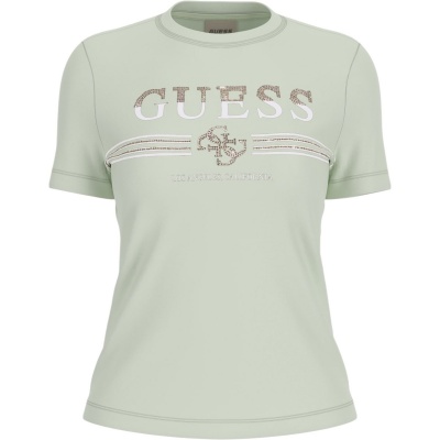 Foto van Guess Dames T-shirt Groen V6GI07-K2968/A89J Siena Ss Cn T-Shirt