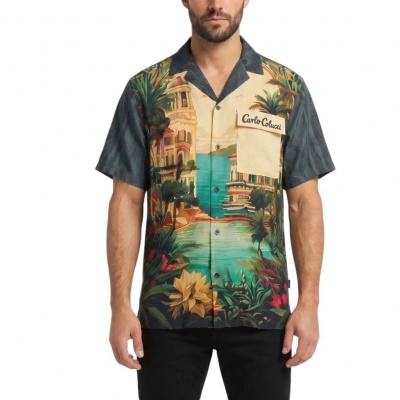 Foto van Carlo Colucci Heren Overshirt Zwart C5120/201 Cuba Libre