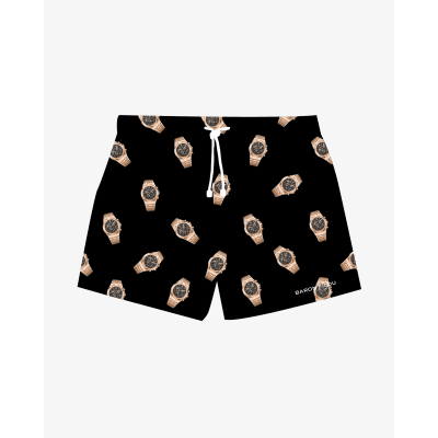 Foto van Baron Filou Heren Korte Broek Zwart Allover Watches