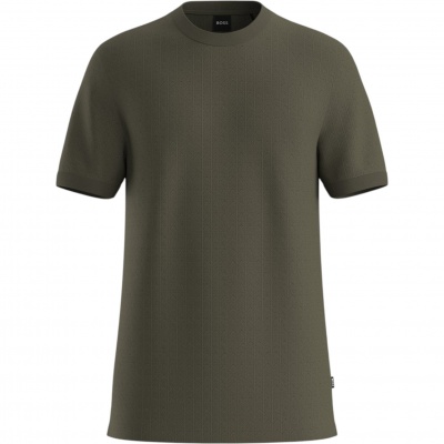 Boss Heren T-Shirt Groen 50567970/347 H-Thompson Foto van Boss Heren T-Shirt Groen 50567970/347 H-Thompson
