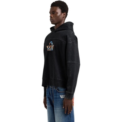 Moose Knuckles Heren Trui Zwart M35MS681EV/292 Evisu X Moose Hoodie Foto van Moose Knuckles Heren Trui Zwart M35MS681EV/292 Evisu X Moose Hoodie