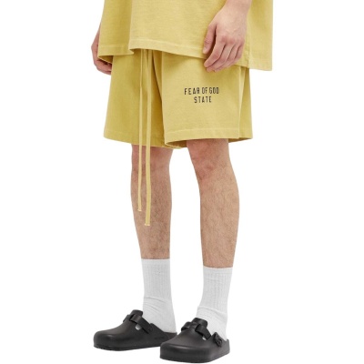 Foto van Fear Of God Korte Broek Geel Jersey Amber