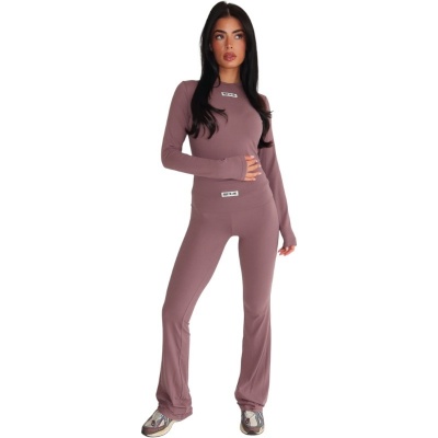 Foto van Unique The Label Dames Broek Bruin 2510-03/MUSH Nena Pants