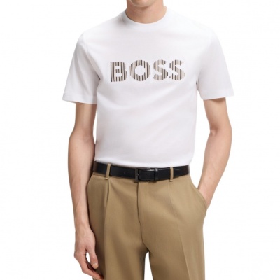 Foto van Boss Heren T-Shirt Wit 50560466/101 C Thompson