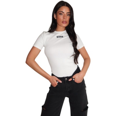 Unique The Label Dames T-shirt Wit UN-2601-05/Wht Jill Short Sleeve Foto van Unique The Label Dames T-shirt Wit UN-2601-05/Wht Jill Short Sleeve