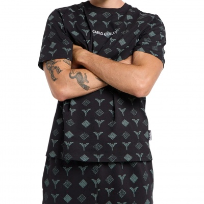 Foto van Carlo Colucci Heren T-shirt Zwart C2789/201