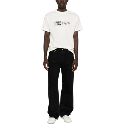 Foto van Palm Angels Heren T-Shirt Wit PAMAA003JR0040310 Vintage
