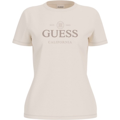 Foto van Guess Dames T-shirt Wit V6RI06-KD741/G027 Arabella Cn Ss T-Shirt
