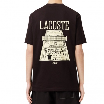 Foto van Lacoste Heren T-Shirt Bruin TH0537/3LA 1HT1