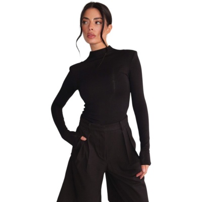 Foto van Unique The Label Dames Top Zwart 2512-09/BLK Isa Bodysuit