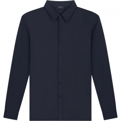 Foto van Tria d'Oro Heren Overhemd Blauw BLSP/Navy Buttoned