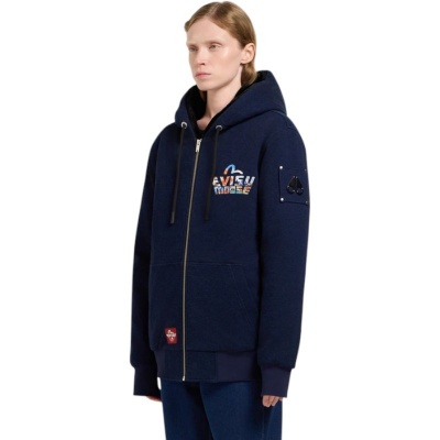 Moose Knuckles Heren Vest Blauw M35MS600EV/1842 Evisu X Moose Classic Bunny Foto van Moose Knuckles Heren Vest Blauw M35MS600EV/1842 Evisu X Moose Classic Bunny