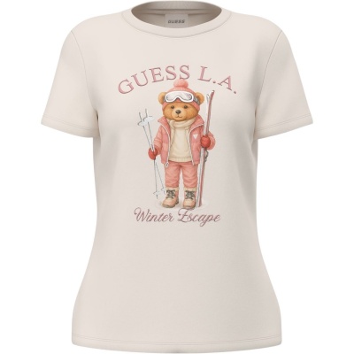 Foto van Guess Dames T-shirt Wit V6BI19-K6749/G012 Fabrizia