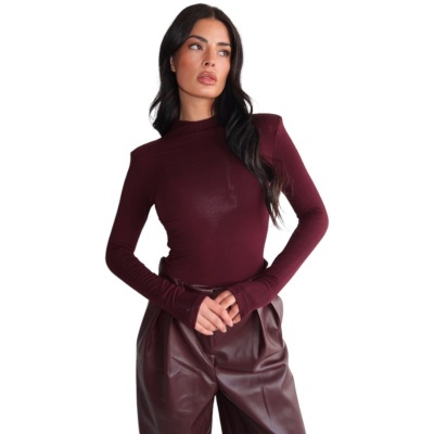 Foto van Unique The Label Dames Top Rood 2512-09/BUR Isa Bodysuit