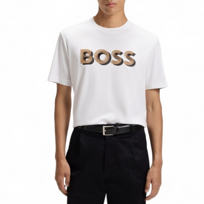 Foto van Boss Heren T-shirt Wit 50551902/100 Thompson