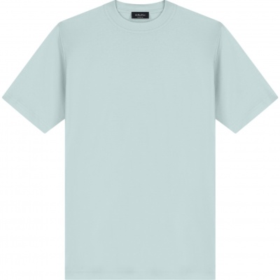 Foto van Tria D'oro Heren T-Shirt Blauw Slim Fit T-Shirt
