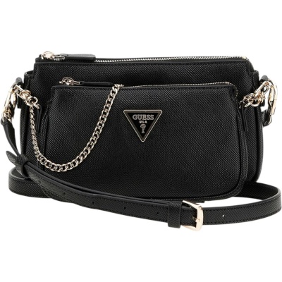 Foto van Guess Dames Tas Zwart HWZG9672710/Bla Noelle Ii Dbl Pouch Crossbody