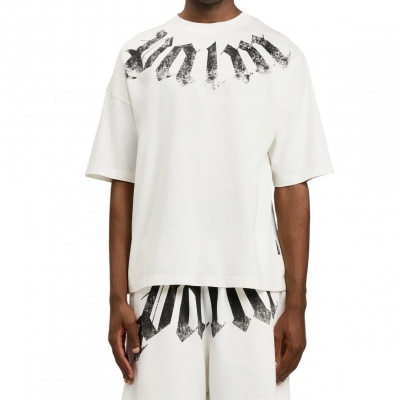 Foto van Palm Angels Heren T-shirt Wit PMAA10DS26JER002/0310 Big Neck Logo Loose