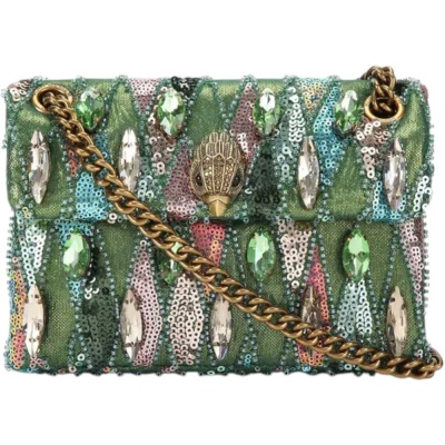 Kurt Geiger Dames Tas Groen 5018275609/690 Sequin Mini Kensington Foto van Kurt Geiger Dames Tas Groen 5018275609/690 Sequin Mini Kensington