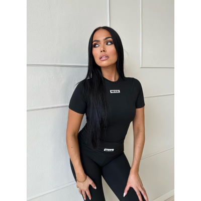 Foto van Unique The Label Dames T-shirt Zwart 1000/02 Nena Short Sleeve