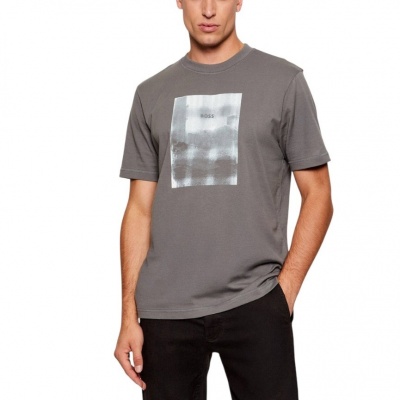 Foto van Boss Heren T-Shirt Grijs 50554640/062 Te_brokenice