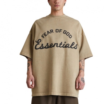 Foto van Fear Of God T-shirt Bruin 90's Faded Dune