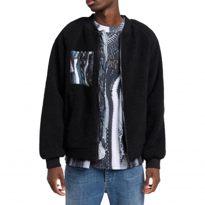 Carlo Colucci Heren Jas Zwart C8602/201 Teddy Bomber Foto van Carlo Colucci Heren Jas Zwart C8602/201 Teddy Bomber