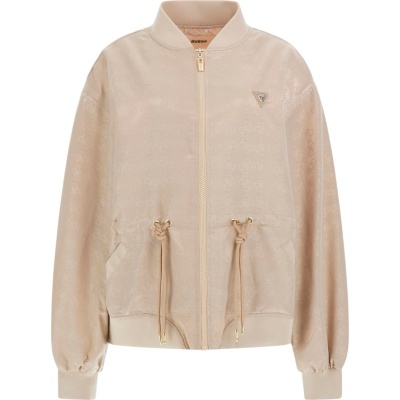Foto van Guess Dames Jas Bruin V5YL11-WHFU0/Brwn 4G Aop Full Zip Jacket