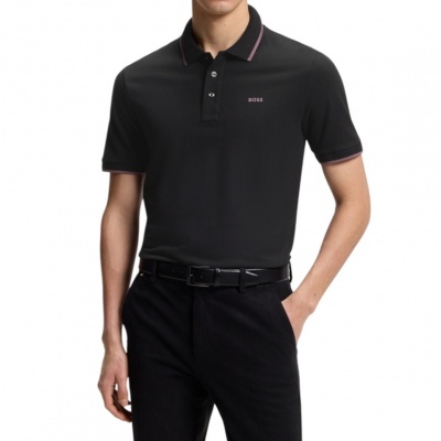 Foto van Boss Heren Polo Zwart 50494697/003 Parlay