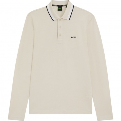 Foto van Boss Heren Polo Wit 50536609/133 Plisy