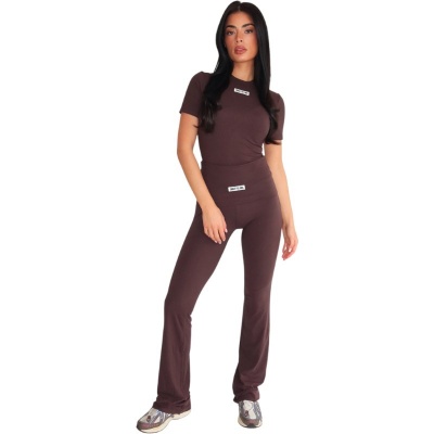 Foto van Unique The Label Dames Broek Bruin 2510-03/CAC Nena Pants