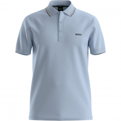 Foto van Boss Heren Polo Blauw 50559365/460 Pl Goc Birdie Paule
