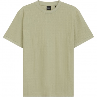 Boss Heren T-Shirt Bruin 50567970/254 H-Thompson Foto van Boss Heren T-Shirt Bruin 50567970/254 H-Thompson