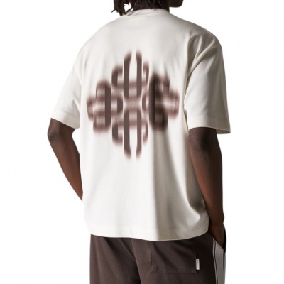 Foto van The Couture Club Heren T-shirt Wit TCCM2977 Motion Blurred Emblem