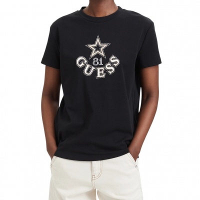 Foto van Guess Dames T-shirt Zwart V6YI04-K4268/JBLK Elettra