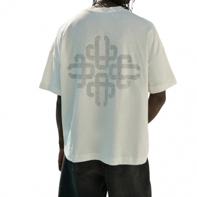 Foto van The Couture Club Heren T-shirt Wit TCCM2989 Emblem Slub