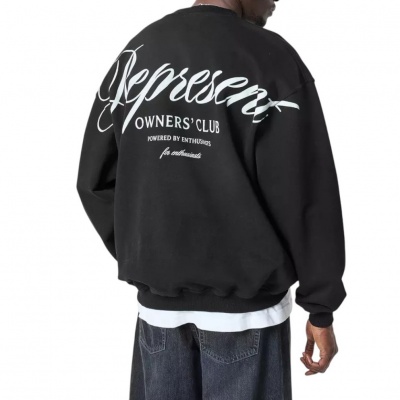 Foto van Represent Heren Trui Zwart Owners Club Script Sweater