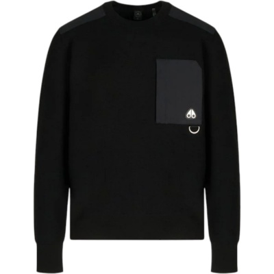 Foto van Moose Knuckles Heren Trui Zwart M35MK667/292 Elowan Crew Neck