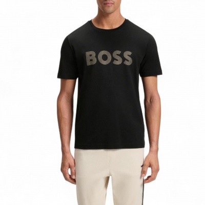 Foto van Boss Heren T-shirt Zwart 50543796/001 Tee Logo Future