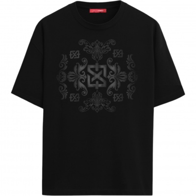Foto van Xplct Heren T-shirt Zwart XPL-2507-15/10 Baroque tee