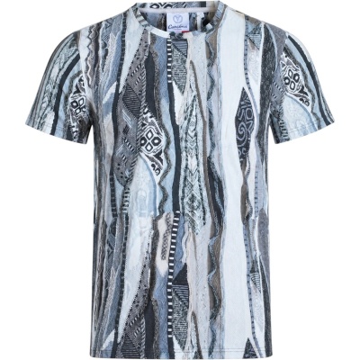 Carlo Colucci Heren T-Shirt Multi C3411/591 Foto van Carlo Colucci Heren T-Shirt Multi C3411/591