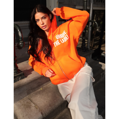 Foto van Unique The Label Dames Vest Oranje Joleen