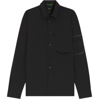 Foto van Boss Heren Overshirt Zwart 50559582/001 St Globe Hexa L