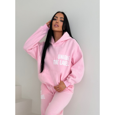 Foto van Unique The Label Dames Trui Roze 2504/10 Elyana Hoodie