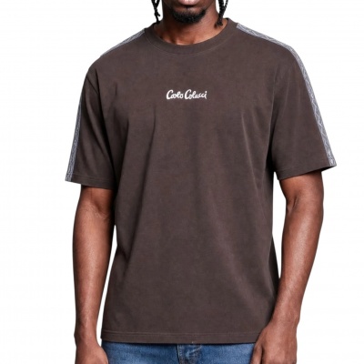 Foto van Carlo Colucci Heren T-shirt Bruin C3226/50